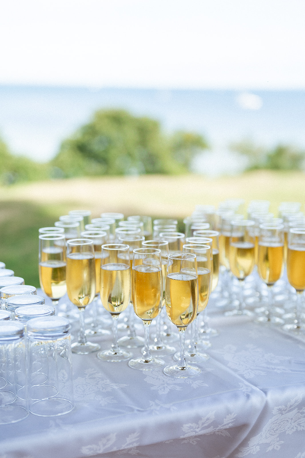 Wedding drinks with sea view at Studland Bay House
